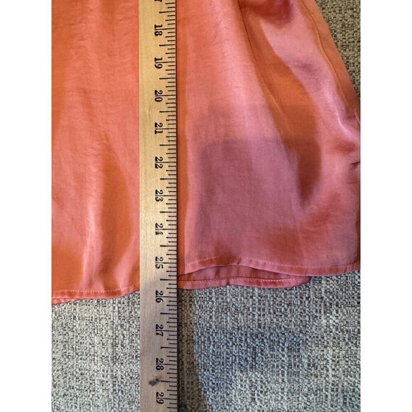 Vince Camuto Coral Peach Flutter Ruffle Sleeve Sleeveless Top Blouse Sz. L - Picture 3 of 12